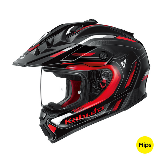 KABUTO GEOSYS GT MIPS BEAT HELMET - BLACK/RED