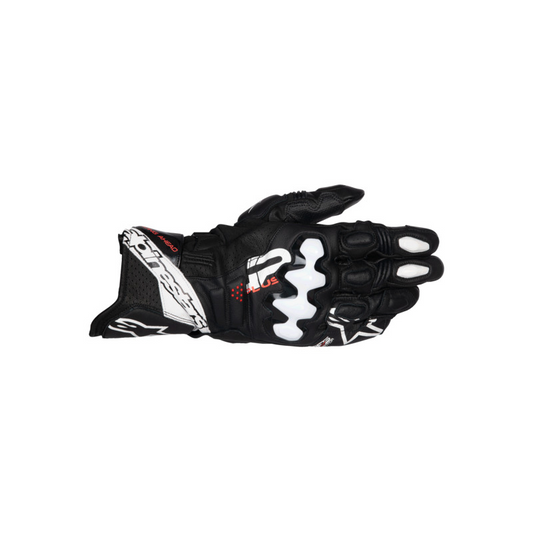 ALPINESTARS GP PLUS R V3 LEATHER GLOVES - BLACK WHITE