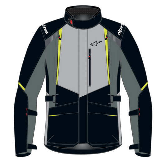 ALPINESTARS ST-1 WATERPROOF JACKET - GREY/BLACK/FLURO YELLOW