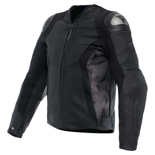 DAINESE AVRO 5 LEATHER JACKET - BLACK/ANTHRACITE