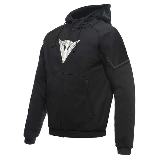 DAINESE DAEMON-X SAFETY FULLZIP HOODIE - BLACK/BLACK/WHITE
