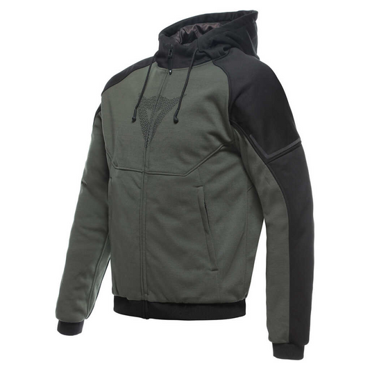 DAINESE DAEMON-X SAFETY FULLZIP HOODIE - GREEN/BLACK