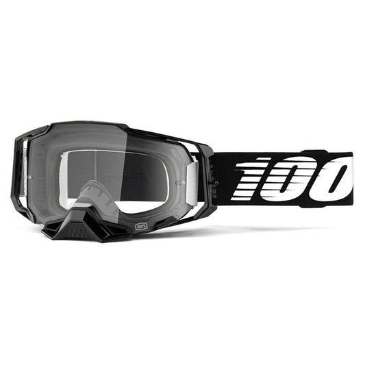 100% ARMEGA GOGGLE - BLACK CLEAR LENS