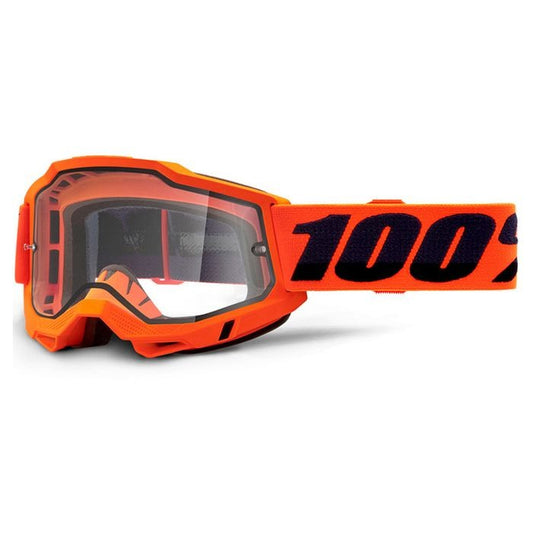 100% ACCURI 2 ENDURO MOTO ORANGE GOGGLE - CLEAR LENS