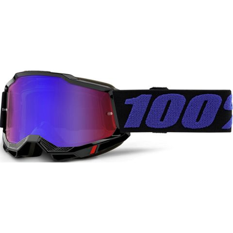 100% ACCURI 2 YOUTH MOORE GOGGLES - MIRROR FLASH RED/BLUE LENS