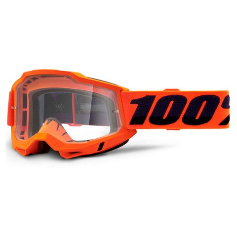 100% ACCURI 2 GOGGLES - ORANGE CLEAR LENS