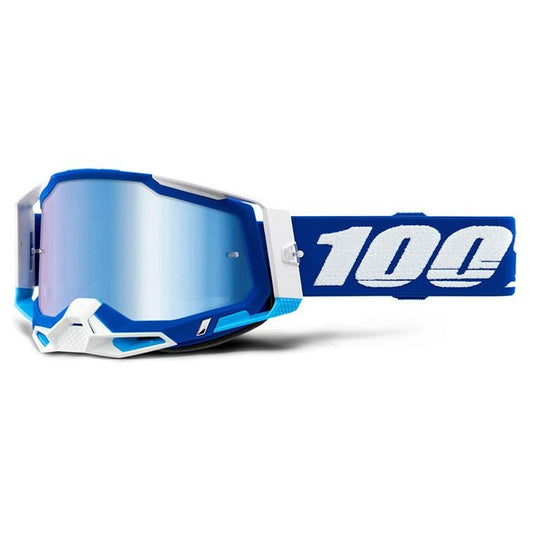 100% RACECRAFT 2 BLUE GOGGLE - BLUE MIRROR LENS