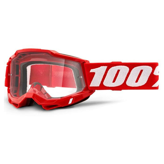 100% ACCURI 2 RED GOGGLE - CLEAR LENS