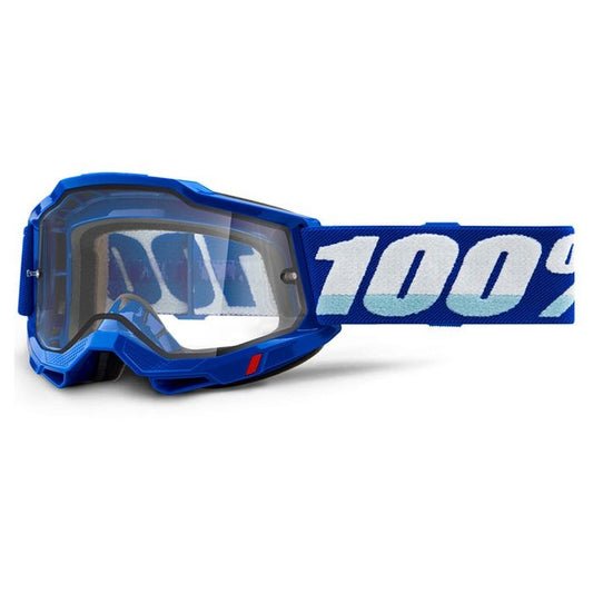 100% ACCURI 2 ENDURO MOTO BLUE GOGGLE - CLEAR LENS