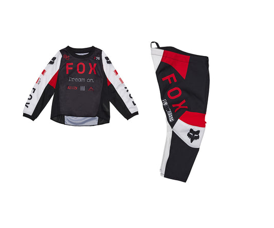 FOX 2025 KIDS 180 RACE SPEC GEAR SET - FLO RED