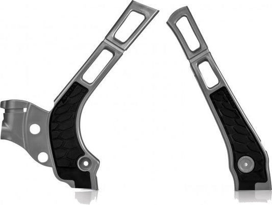 ACERBIS X-GRIP FRAME GUARDS (SILVER-BLACK) - YZ125/YZ250