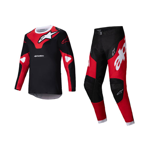 ALPINESTARS 2025 RACER GRAPHITE GEAR SET - BLACK BRIGHT RED