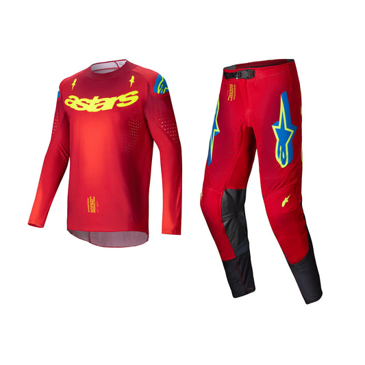 ALPINESTARS 2025 SUPERTECH MAKER GEAR SET - BRIGHT RED YELLOW FLUO