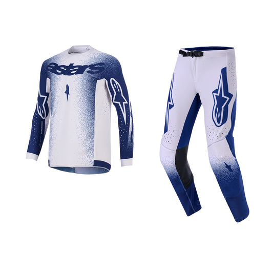 ALPINESTARS 2026 SUPERTECH SCENZ GEAR SET - LIGHT GREY DARK BLUE