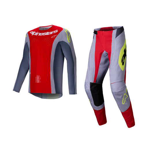 ALPINESTARS 2025 TECHSTAR MELT GEAR SET - BRIGHT RED GREY