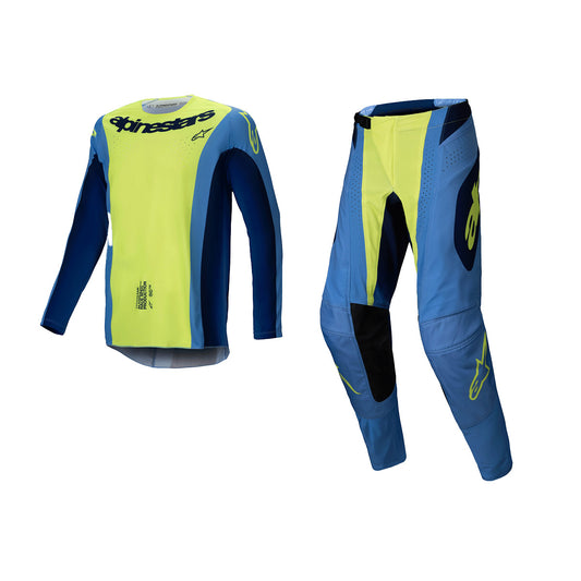 ALPINESTARS 2025 TECHSTAR MELT GEAR SET - YELLOW FLUO BLUE