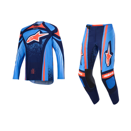 ALPINESTARS 2026 TECHSTAR NOMUR GEAR SET - DARK NAVY ORANGE UCLA BLUE