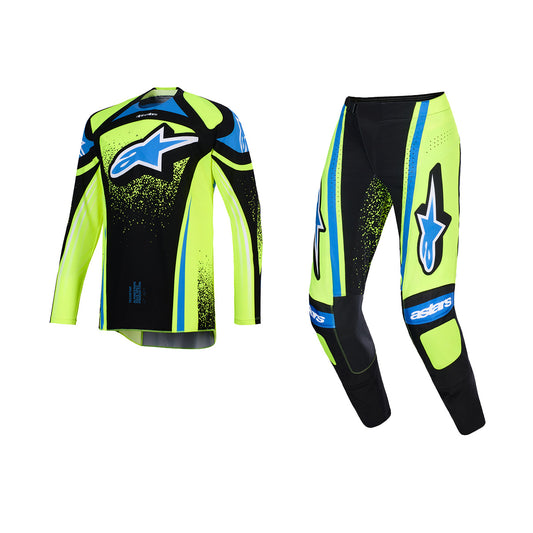 ALPINESTARS 2026 TECHSTAR NOMUR GEAR SET - DARK NAVY YELLOW FLUO UCLA BLUE
