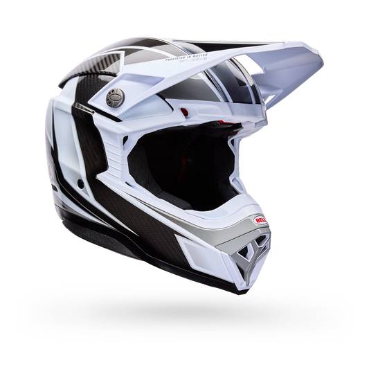 BELL 2026 MOTO-10 SPHERICAL GRID HELMET - WHITE/BLACK/GREY