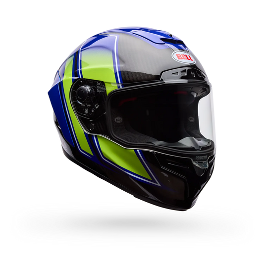BELL RACE STAR FLEX GRID HELMET - BLUE/YELLOW