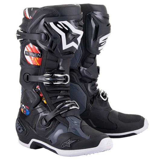 ALPINESTARS TECH 10 RENEN LIMITED EDITION - BLACK/MULTICOLOR MONZA IMPORTS sold by Cully's Yamaha