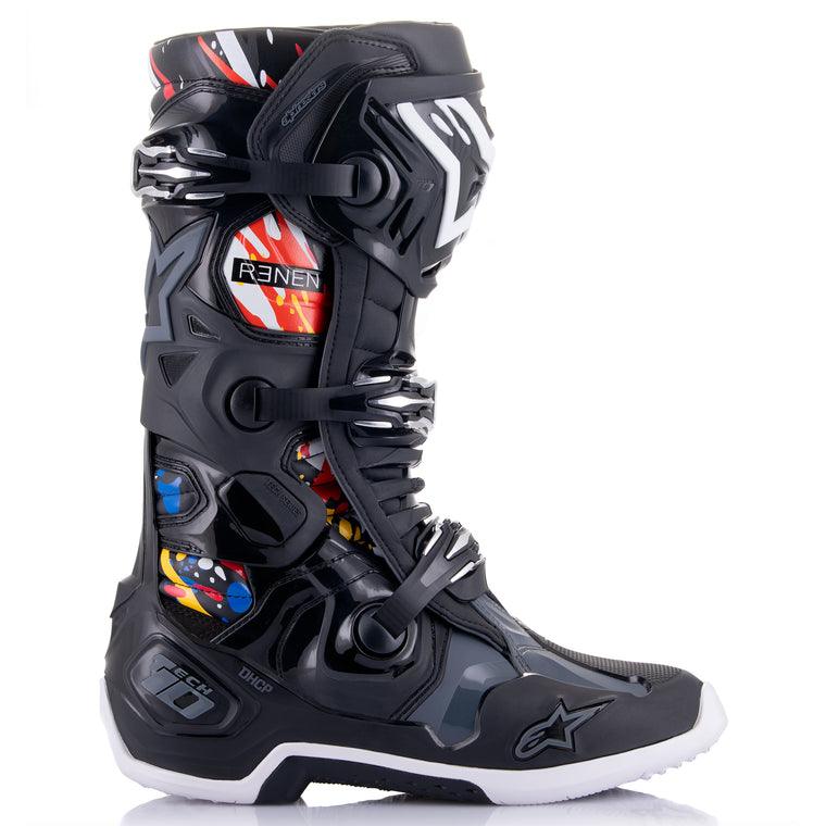 ALPINESTARS TECH 10 RENEN LIMITED EDITION - BLACK/MULTICOLOR MONZA IMPORTS sold by Cully's Yamaha