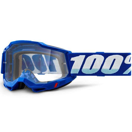 100% 2021 ACCURI 2 GOGGLE - BLUE (CLEAR) - Cully's Yamaha