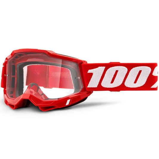 100% 2021 ACCURI 2 GOGGLE - RED (CLEAR) - Cully's Yamaha