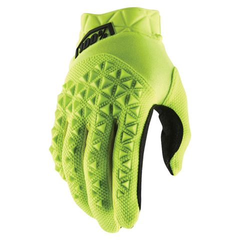 100% AIRMATIC GLOVES - FLUO YELLOW - Cully's Yamaha