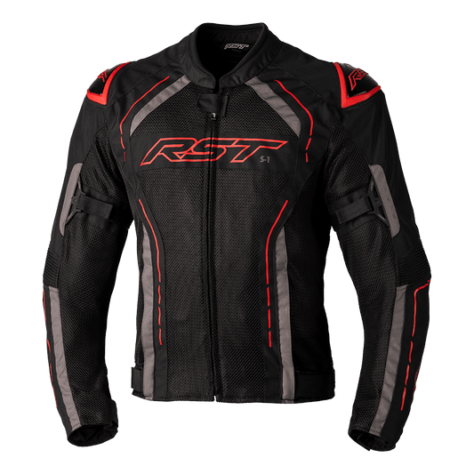 RST S-1 CE VENTED JACKET - BLACK/RED MONZA IMPORTS sold by Cully's Yamaha
