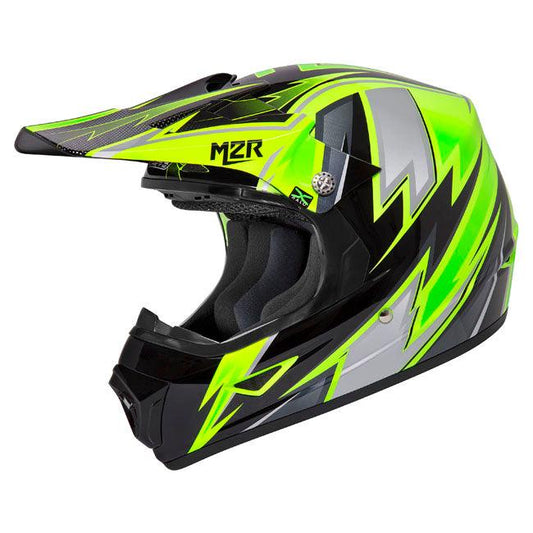 M2R XYOUTH THUNDER YOUTH PC3 HELMET - HI VIS MCLEOD ACCESSORIES (P) sold by Cully's Yamaha