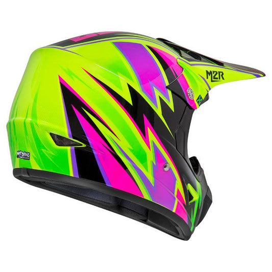 M2R XYOUTH THUNDER PC7 YOUTH HELMET - PINK MCLEOD ACCESSORIES (P) sold by Cully's Yamaha