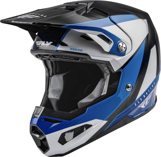 FLY PRIME FORMULA CARBON HELMET - BLUE/WHITE/BLUE MCLEOD ACCESSORIES (P) sold by Cully's Yamaha