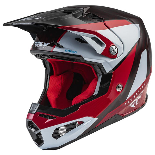 FLY PRIME FORMULA CARBON HELMET - RED/WHITE/RED MCLEOD ACCESSORIES (P) sold by Cully's Yamaha