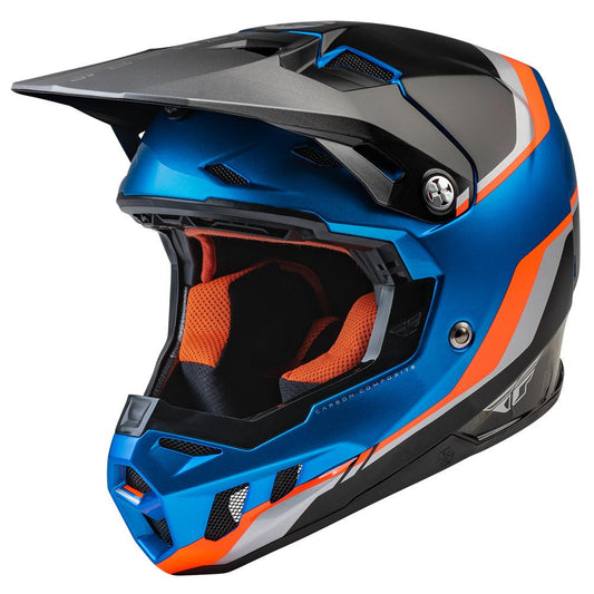 FLY DRIVER FORMULA CC HELMET - BLUE/ORANGE/BLACK MCLEOD ACCESSORIES (P) sold by Cully's Yamaha