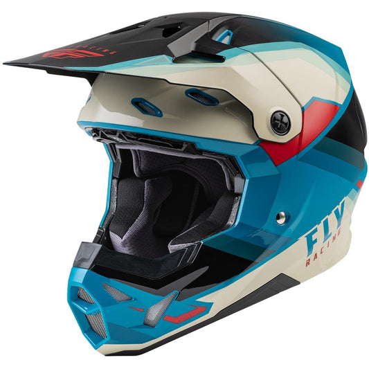 FLY RUSH FORMULA CP HELMET - BLACK/STONE/DARK TEAL MCLEOD ACCESSORIES (P) sold by Cully's Yamaha