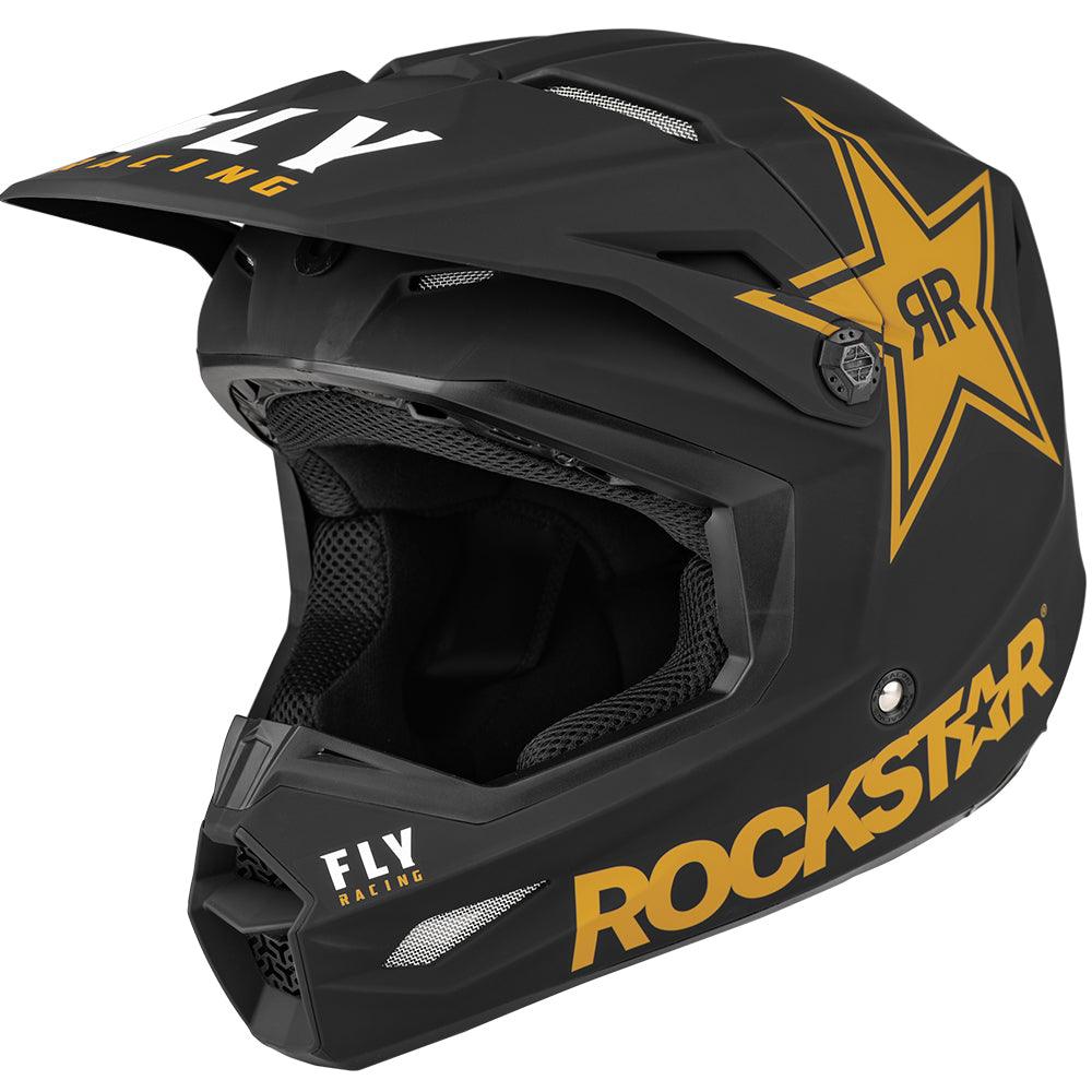 FLY KINETIC ROCKSTAR HELMET - RED/YELLOW/BLACK MCLEOD ACCESSORIES (P) sold by Cully's Yamaha