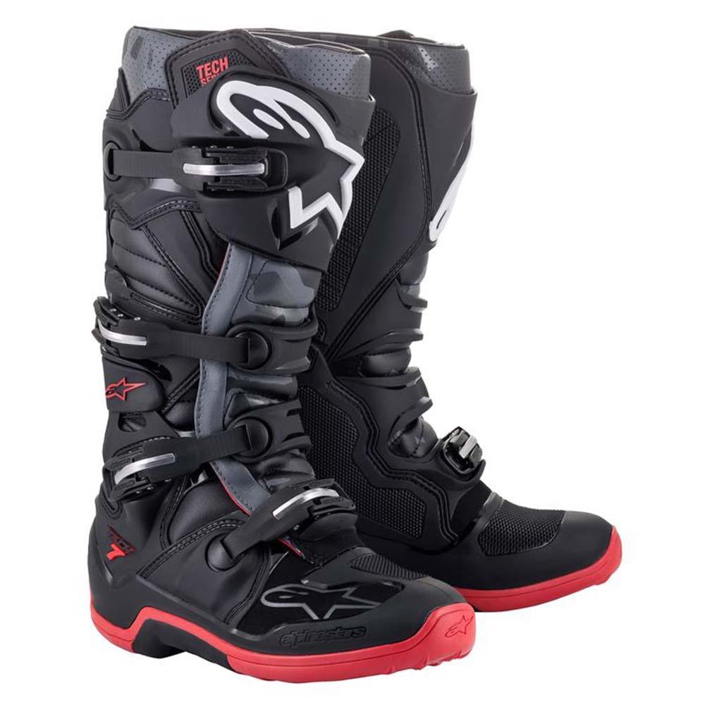 ALPINESTARS TECH 7 BOOTS 2022 - BLACK/GREY/RED MONZA IMPORTS sold by Cully's Yamaha