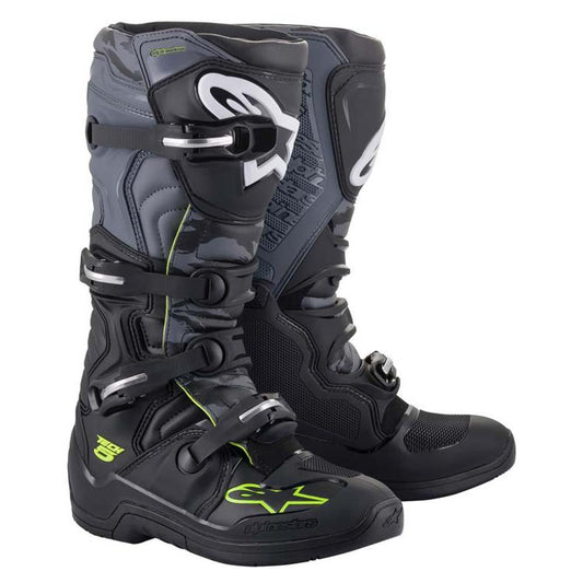 ALPINESTARS TECH 5 BOOTS 2022 - BLACK/GREY/FLUO YELLOW MONZA IMPORTS sold by Cully's Yamaha