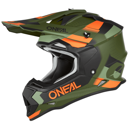 ONEAL 2023 2 SERIES SPYDE HELMET - GREEN/BLACK/ORANGE CASSONS PTY LTD sold by Cully's Yamaha
