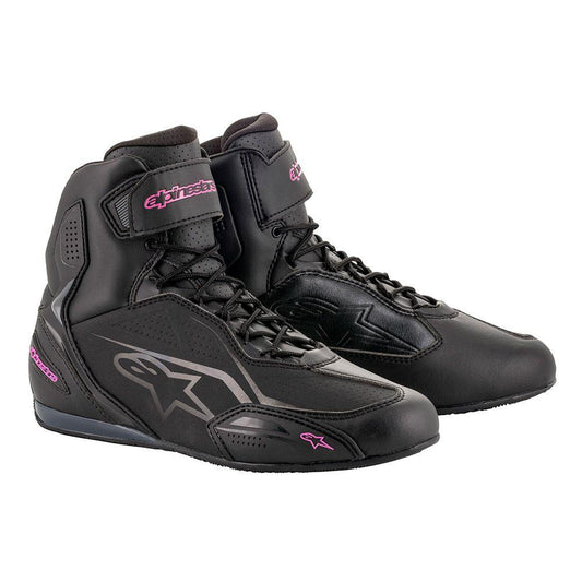 ALPINESTARS STELLA FASTER V3 RIDE SHOES - BLACK/PINK MONZA IMPORTS sold by Cully's Yamaha