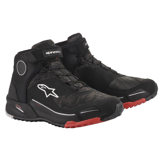 ALPINESTARS CRX DRYSTAR SHOES - BLACK CAMO/RED MONZA IMPORTS sold by Cully's Yamaha