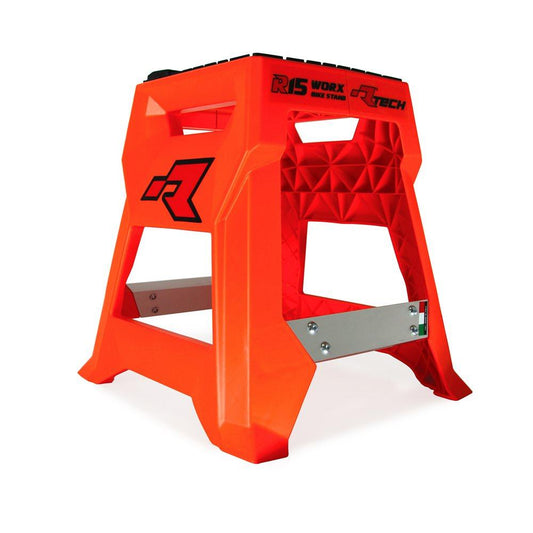 R-TECH R15 WORX PIT STAND - NEON ORANGE JOHN TITMAN RACING SERVICES sold by Cully's Yamaha