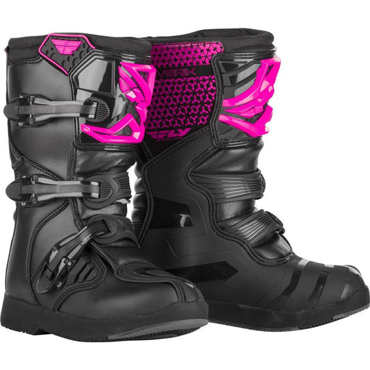 FLY 2020 MAVERICK YOUTH BOOTS - PINK/BLACK MCLEOD ACCESSORIES (P) sold by Cully's Yamaha