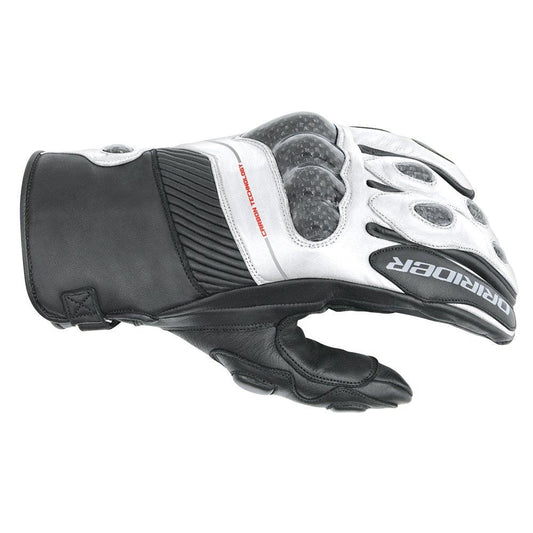 DRIRIDER SPEED 2 SHORT GLOVES - BLACK/WHITE MCLEOD ACCESSORIES (P) sold by Cully's Yamaha