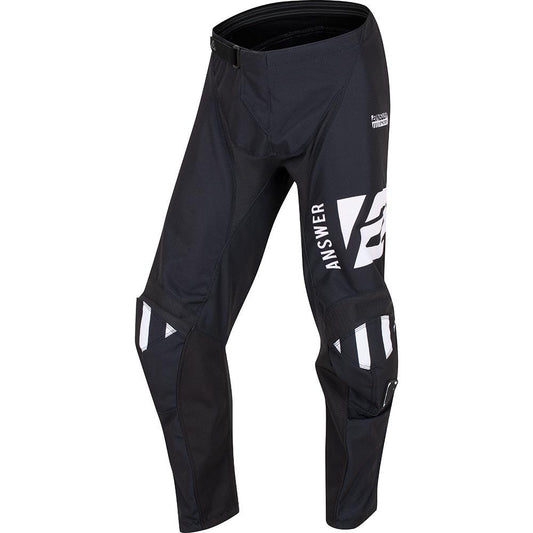 ANSWER SYNCRON MERGE YOUTH PANTS 2022 - BLACK/WHITE SERCO PTY LTD sold by Cully's Yamaha