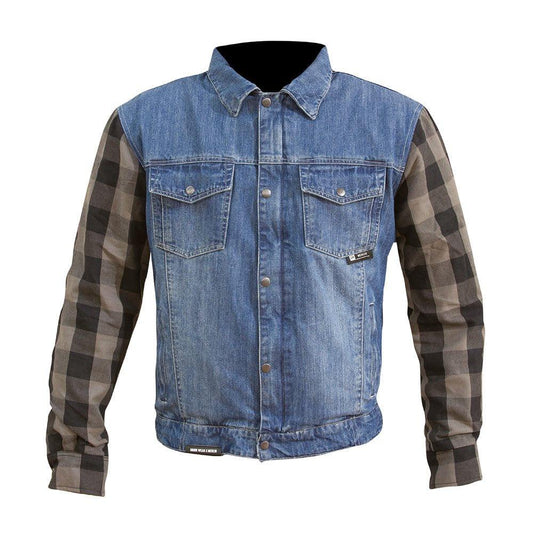 MERLIN HAYWOOD JACKET - BLUE/GREY G P WHOLESALE sold by Cully's Yamaha