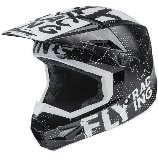 FLY KINETIC SCAN HELMET - BLACK/WHITE MCLEOD ACCESSORIES (P) sold by Cully's Yamaha