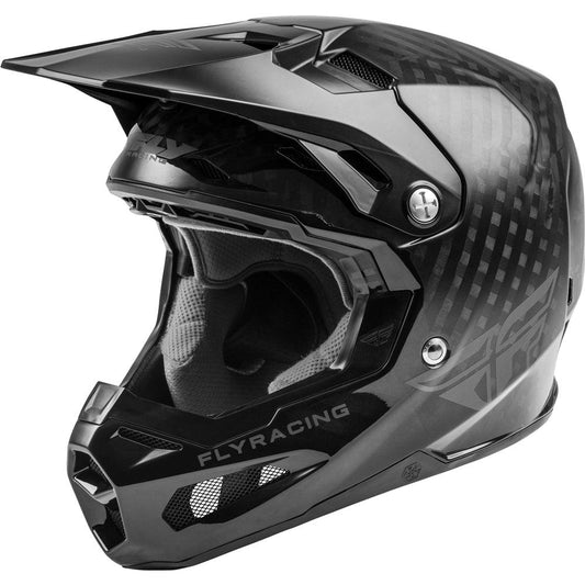 FLY FORMULA CARBON SOLID YOUTH HELMET - BLACK MCLEOD ACCESSORIES (P) sold by Cully's Yamaha