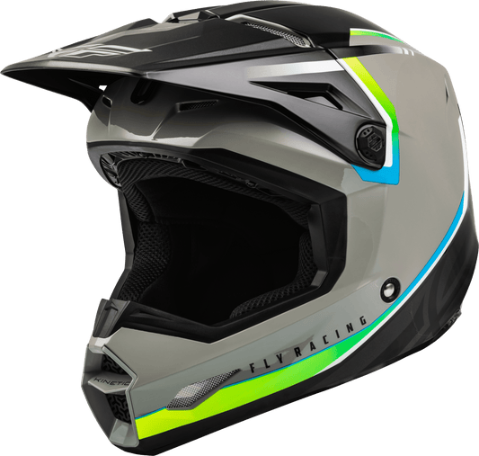 FLY 2023 KINETIC VISION ECE HELMET - GREY/BLACK MCLEOD ACCESSORIES (P) sold by Cully's Yamaha